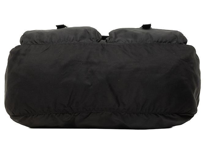 Sac messager Prada Tessuto noir avec fermeture éclair et double boucle - vue 3
