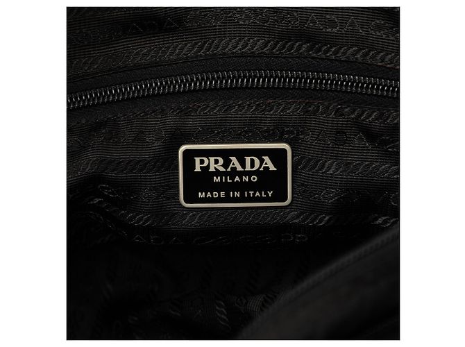 Sac messager Prada Tessuto noir avec fermeture éclair et double boucle - vue 6