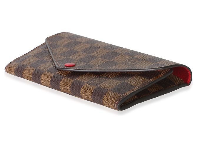 Portafoglio Josephine Louis Vuitton in canvas Damier Ebene rosso - vista 6