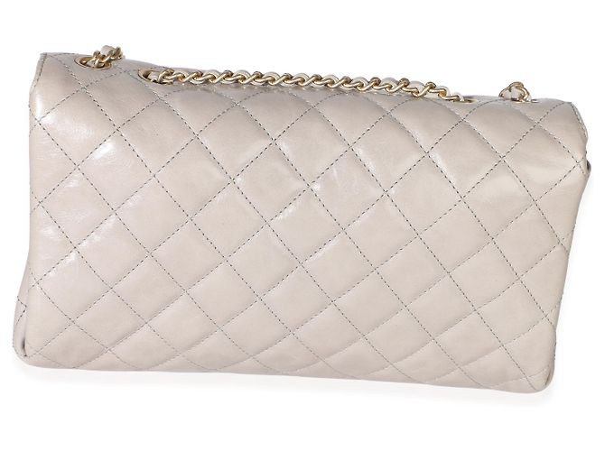Gabrielle Bolso Medium Accordion Chanel de piel de becerro acolchada gris efecto arrugado - vista 2