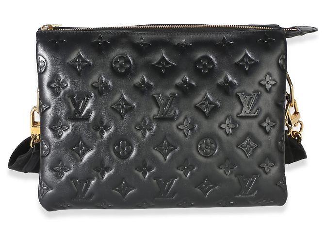 Louis Vuitton Coussin PM in pelle di agnello con Monogram embossed nero - vista 2