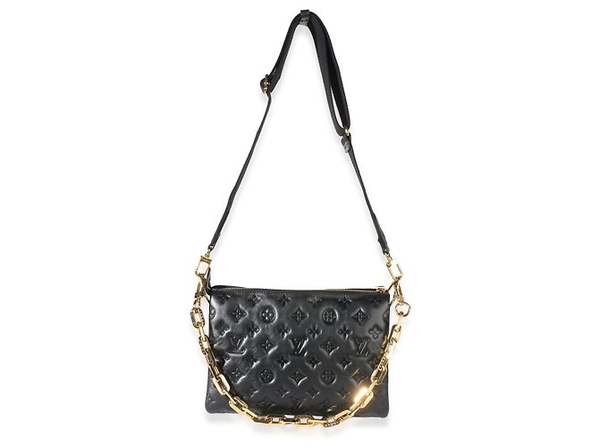 Louis Vuitton Coussin PM in pelle di agnello con Monogram embossed nero - vista 5