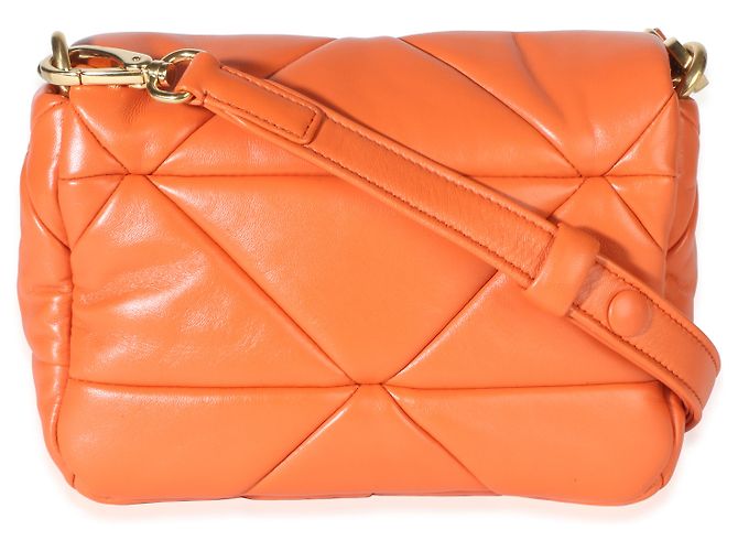 Borsa a catena Patchwork System Small in Nappa Arancione Prada - vista 2