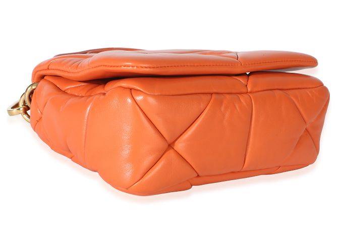 Borsa a catena Patchwork System Small in Nappa Arancione Prada - vista 6