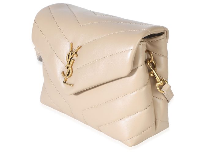 Autre Marque Saint Laurent Beige Calfskin Y Quilted Monogram Toy Loulou - vista 2