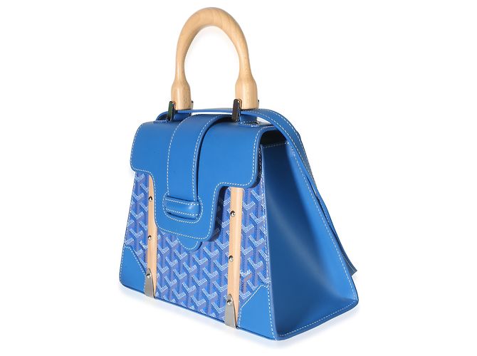 Goyard Blue Goyardine Canvas Saigon PM - vue 3