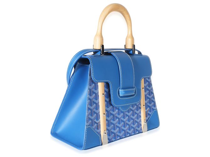 Goyard Blue Goyardine Canvas Saigon PM - vue 4