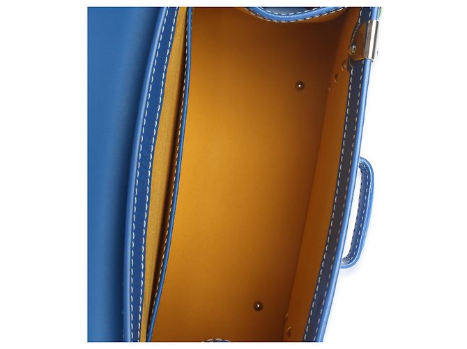 Goyard Blue Goyardine Canvas Saigon PM - vue 5