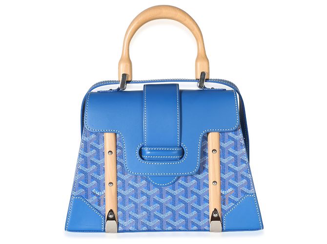 Goyard Blue Goyardine Canvas Saigon PM - vue 8