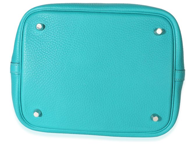 Hermès Bleu Paon Clemence Picotin Lock 22 PHW - vista 6