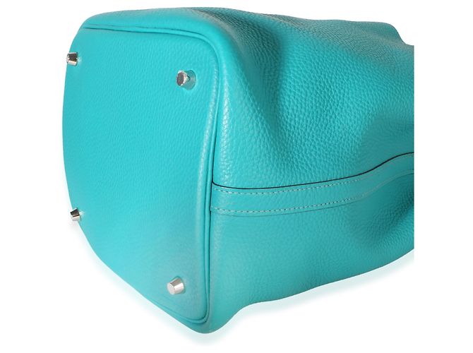 Hermès Bleu Paon Clemence Picotin Lock 22 PHW - vista 7