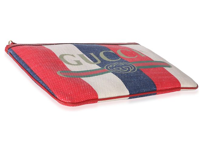 Pouch Gucci in tela logo multicolore - vista 7