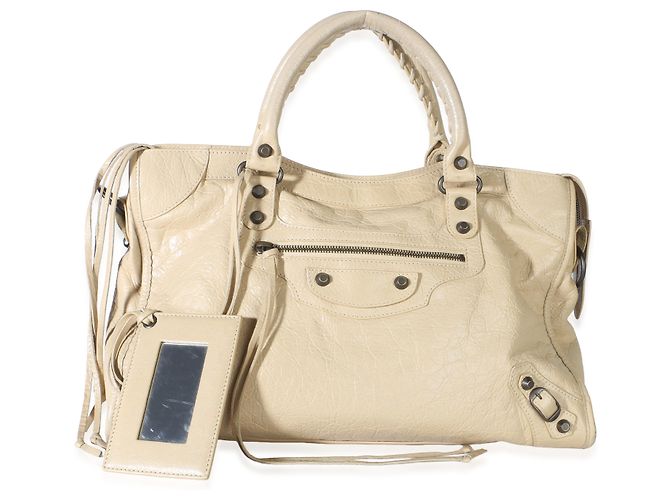 Borsa City Balenciaga Sahara Agneau Classic Hardware - vista 8
