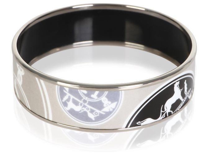 Bracciale largo smaltato Hermès Ex-Libris - vista 3