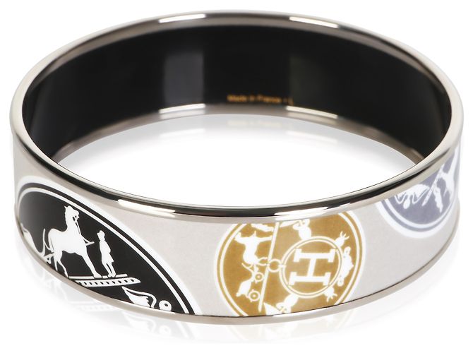 Bracciale largo smaltato Hermès Ex-Libris - vista 4