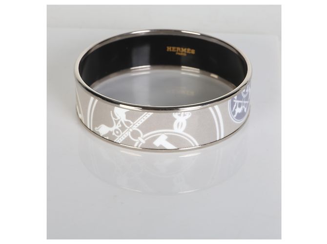 Bracciale largo smaltato Hermès Ex-Libris - vista 5