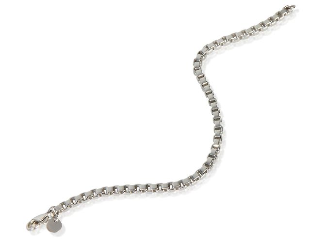 Pulseira Tiffany & Co. em prata de lei com elos venezianos - vista 3