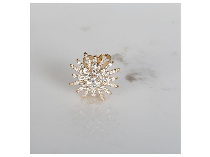David Yurman Yellow Gold Diamond Starburst Ohrringe - Ansicht 5