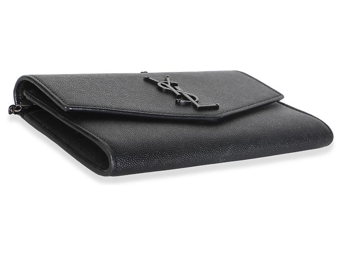 Autre Marque Portafoglio a catena Saint Laurent Uptown in pelle Grain de Poudre nera - vista 4