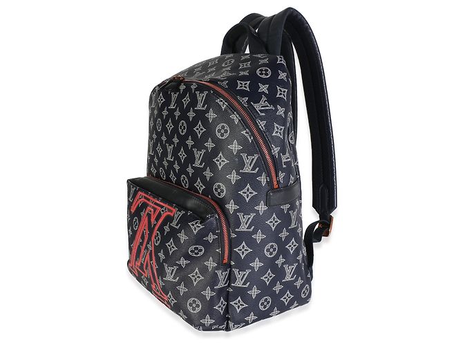 Louis Vuitton Navy Ink Monogram Upside Down Apollo Backpack - view 3