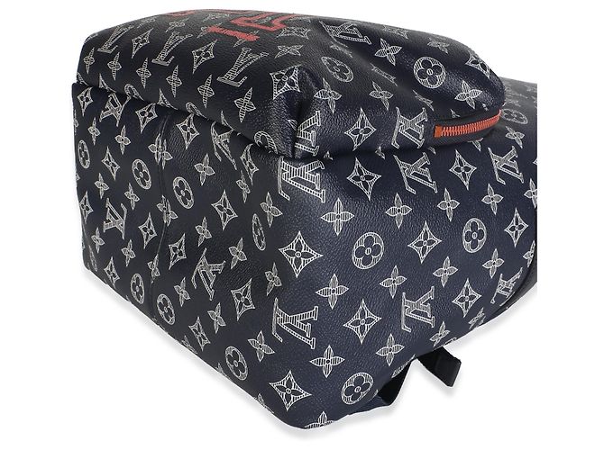 Louis Vuitton Navy Ink Monogram Upside Down Apollo Backpack - view 6