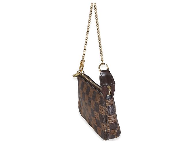 Louis Vuitton Damier Ebene Canvas Mini Pochette Accessoires - vista 3