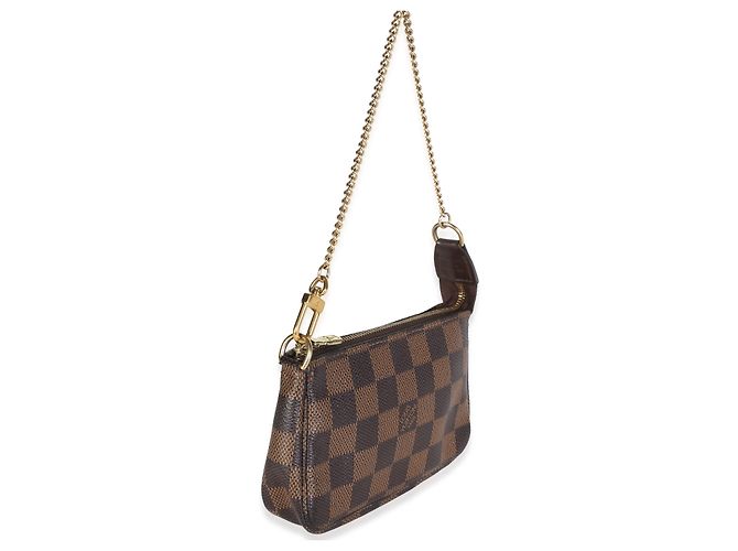 Louis Vuitton Damier Ebene Canvas Mini Pochette Accessoires - vista 4