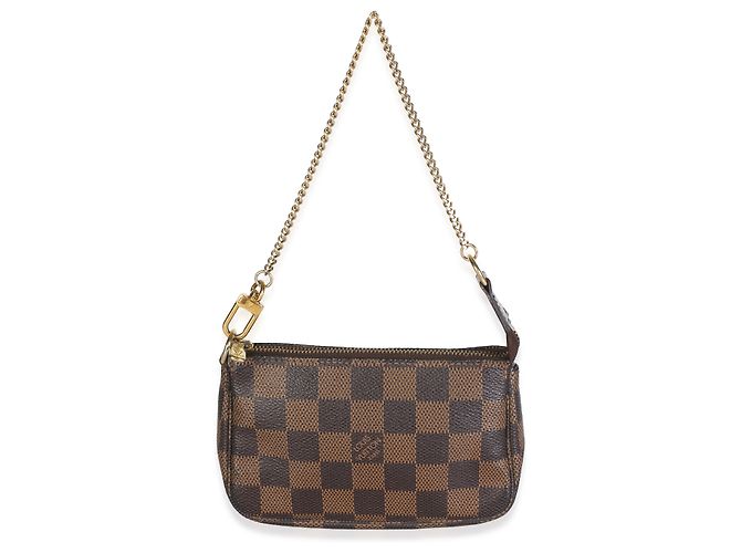 Louis Vuitton Damier Ebene Canvas Mini Pochette Accessoires - vista 8