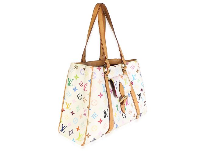 Louis Vuitton White Monogram Multicolor Canvas Aurelia MM - view 4
