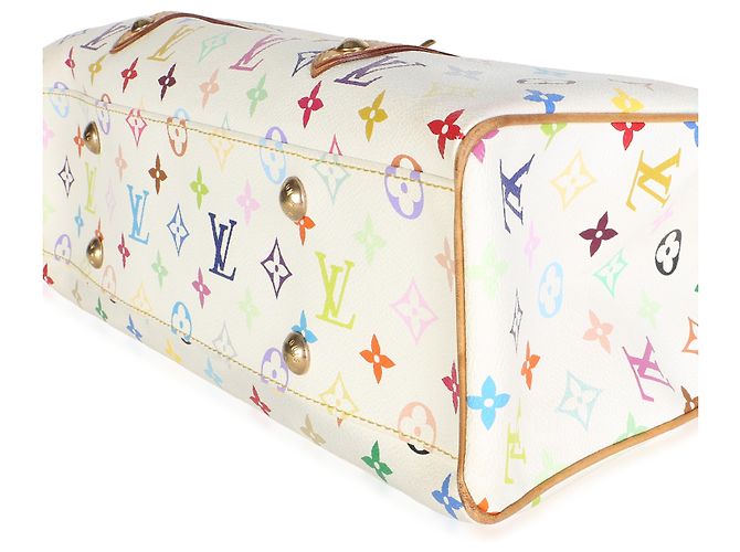 Louis Vuitton White Monogram Multicolor Canvas Aurelia MM - view 6