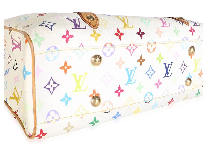 Louis Vuitton White Monogram Multicolor Canvas Aurelia MM - view 7