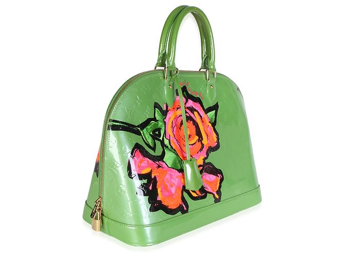 Louis Vuitton x Stephen Sprouse Vert Tonic Monogram Vernis Roses Alma GM - vista 4