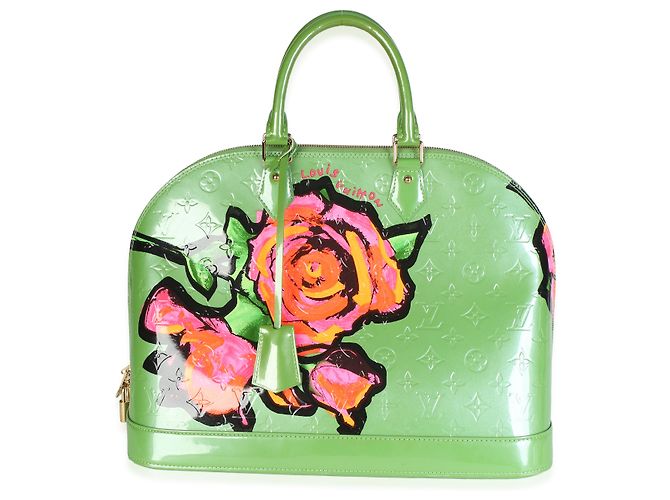 Louis Vuitton x Stephen Sprouse Vert Tonic Monogram Vernis Roses Alma GM - vista 8