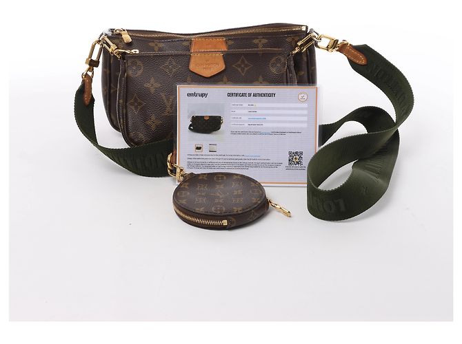 Borsa a tracolla Louis Vuitton Multi Pochette Accessoires Monogram in marrone M44813 - vista 15