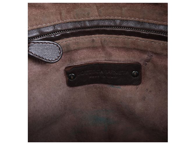 Borsa a tracolla Bottega Veneta Nodini in pelle Intrecciato Marrone - vista 7