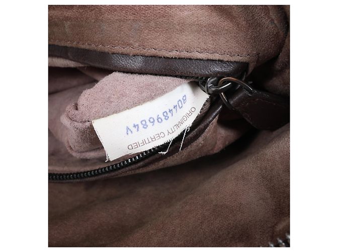 Borsa a tracolla Bottega Veneta Nodini in pelle Intrecciato Marrone - vista 8