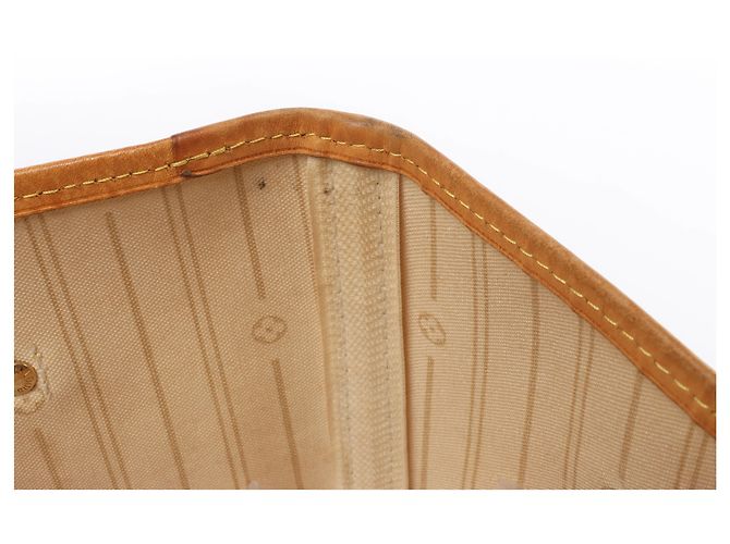 Borsa a tracolla Louis Vuitton Neverfull MM Damier Azur in Beige N51107 - vista 13