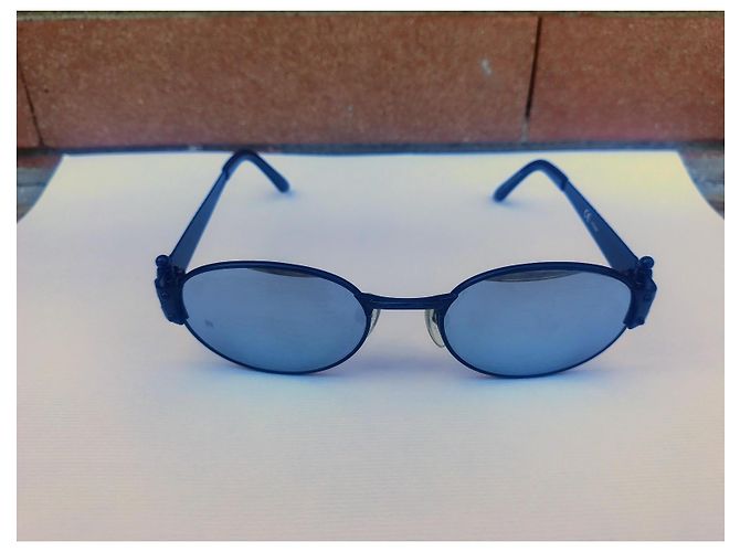 Gafas de sol ovaladas Jean Paul Gaultier de metal negro - vista 8