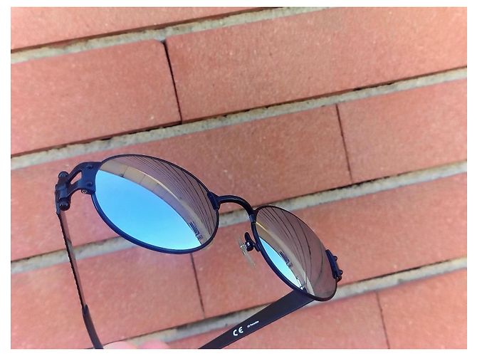 Gafas de sol ovaladas Jean Paul Gaultier de metal negro - vista 9