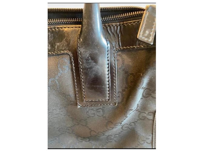 Borsa tote Gucci in tela GG nera - vista 2