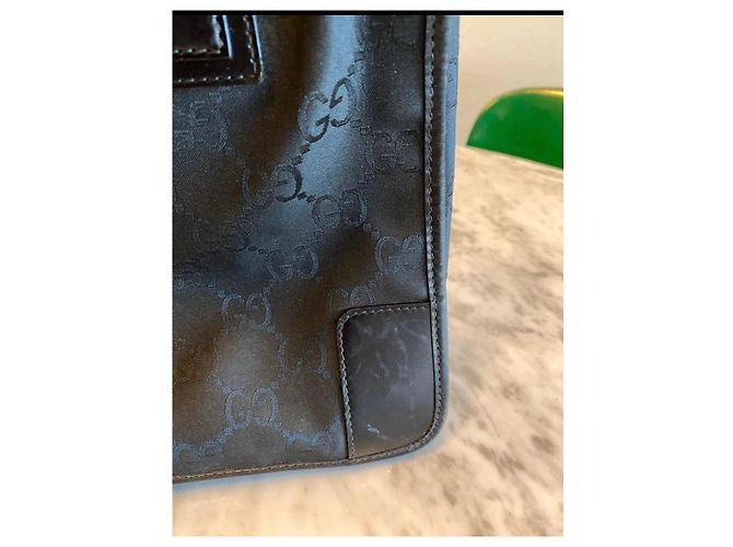 Borsa tote Gucci in tela GG nera - vista 3