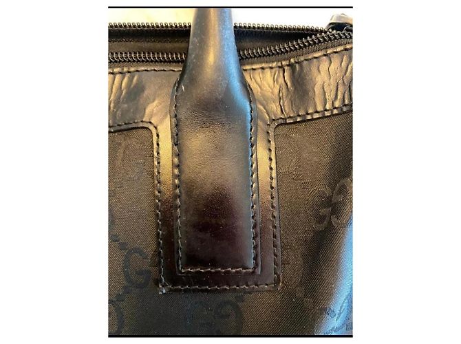 Borsa tote Gucci in tela GG nera - vista 7