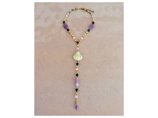 Autre Marque Carlo Zini Collana Lariat con Pendente Buddha - vista 3