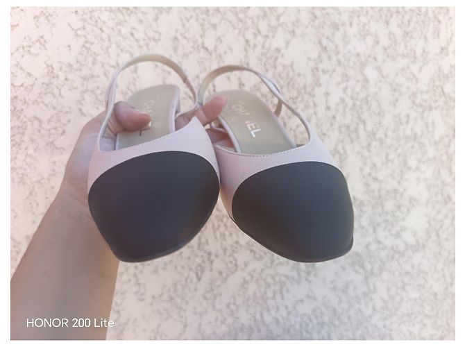 Chanel Bicolor Slingback Pumps Rosa-Schwarz - Ansicht 2