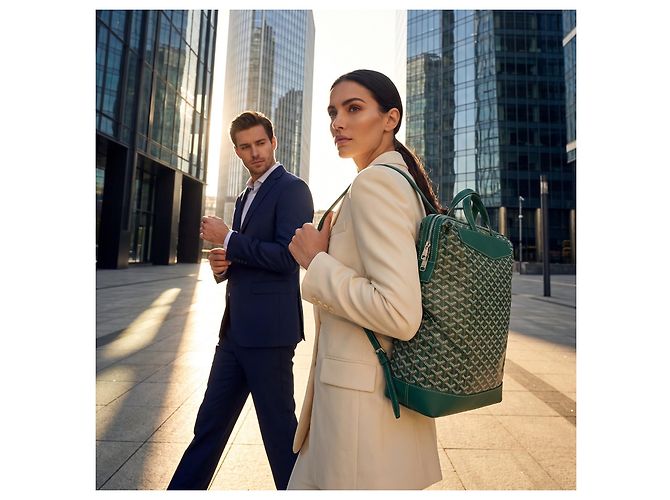 Saint Louis Goyard Alpin MM Zaino Verde - vista 4
