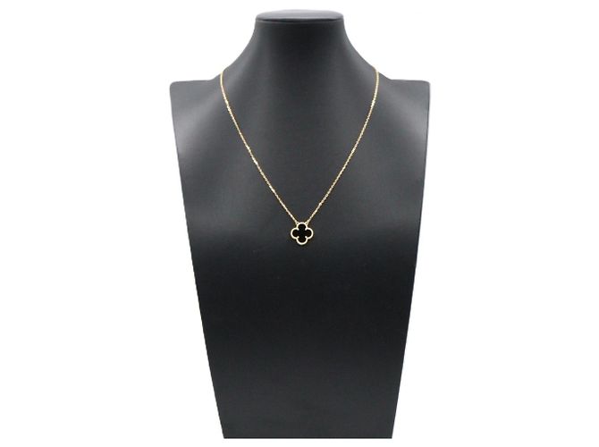 Collana Van Cleef & Arpels Vintage Alhambra Onyx - vista 6
