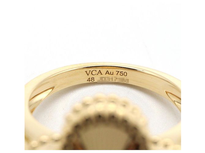 Anello Van Cleef & Arpels Vintage Alhambra Guilloché - vista 4