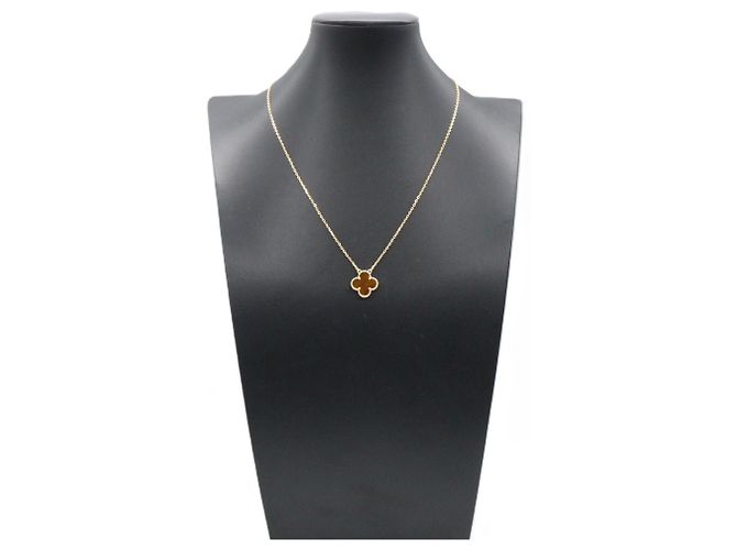 Collana Van Cleef & Arpels Vintage Alhambra Occhio di Tigre - vista 6