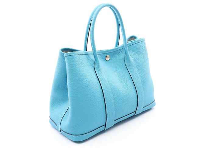 Hermès Borsa Tote Hermes Garden Party TPM Blue Nord - vista 2
