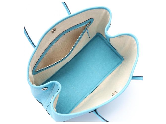 Hermès Borsa Tote Hermes Garden Party TPM Blue Nord - vista 3